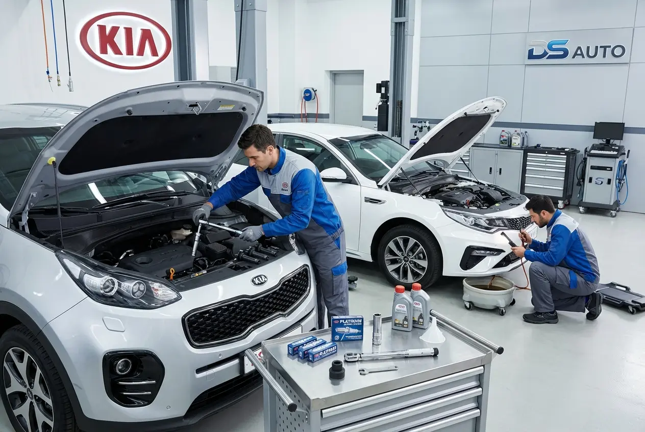 Замена свечей зажигания автомобиля KIA в автосервисе DS AUTO в Жуковском
