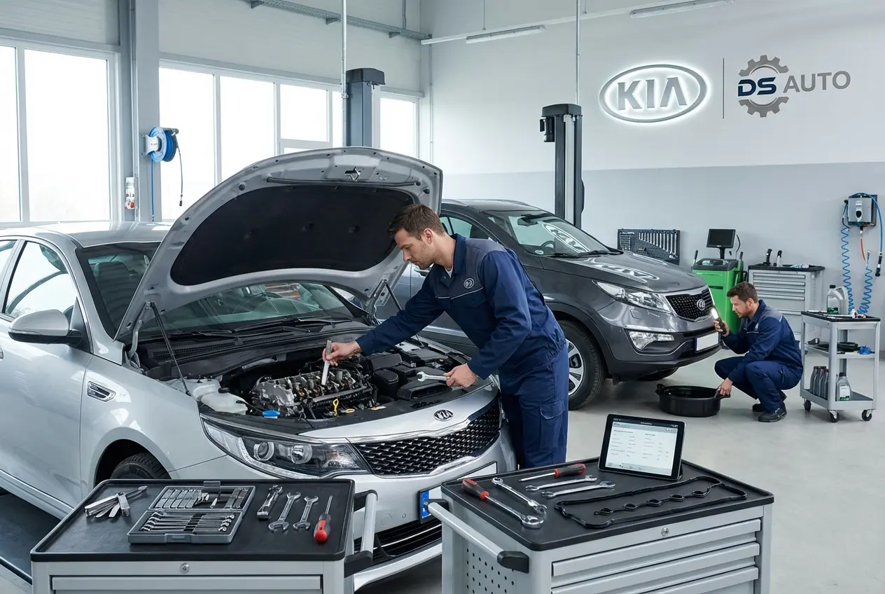 Проверка и регулировка зазоров клапанов двигателя KIA в автосервисе DS Auto в Жуковском
